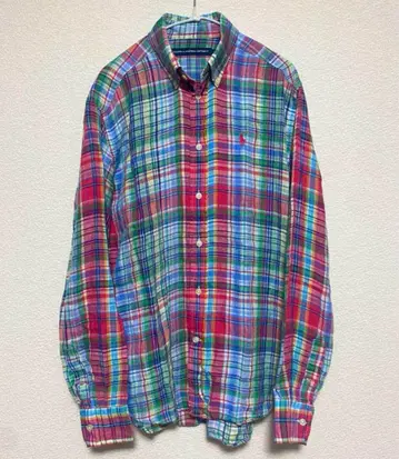 Ralph Lauren 체크 무늬 버튼 다운 셔츠