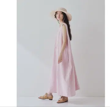 nest Robe 초발수 백 V 넥 슬리브리스 원피스