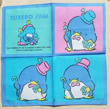 레트로 1985년 제작 TUXEDO SAM 턱시도 샘 손수건