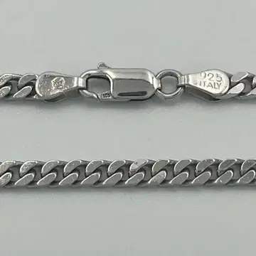 실버 925 4면 컷 키헤이 체인 목걸이 60cm ITALY