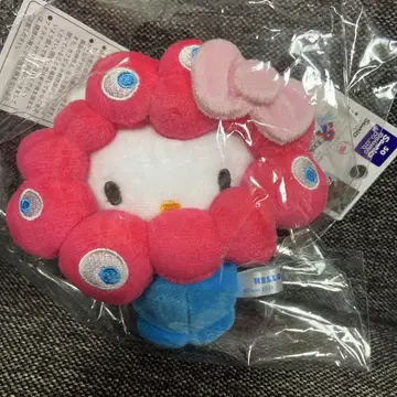 헬로키티 밉밉 나리키리 봉제 인형 키링 카라비너 포함