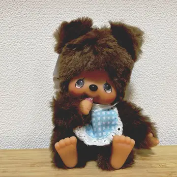 몬치치 곰 귀 봉제 인형 키링
