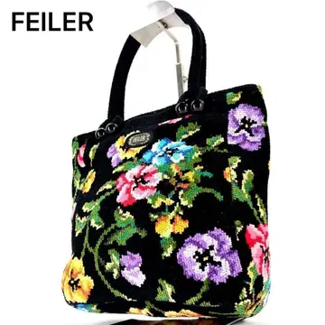 미사용급 FEILER 페이러 토트백 핸드백 꽃무늬