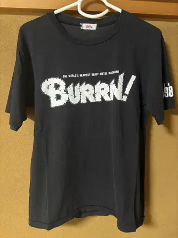 90s BURRN! 티셔츠 하드 록 헤비 메탈 하드 록 이토 마사노리
