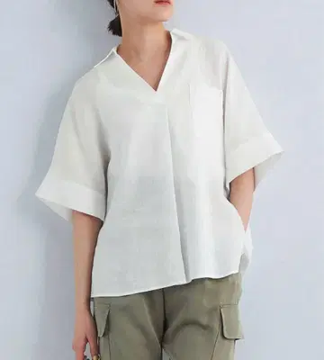 그린 라벨 릴랙싱 프렌치 린넨 셔츠 택 포함