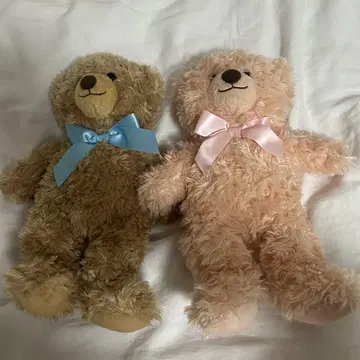 테디베어 곰 봉제 인형 핑크 스카이블루 봉제 인형