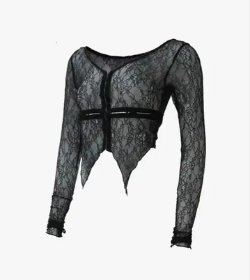 theredthread S split lace tops 가디건
