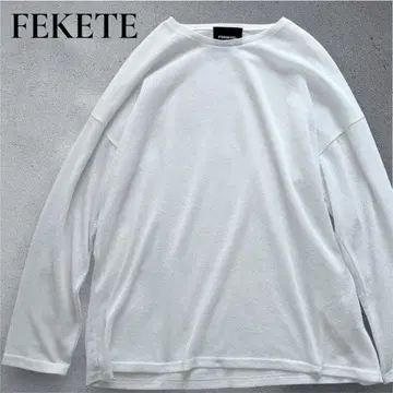 FEKETE 시스루 니트 린넨 시어 화이트 오버 사이즈 화이트