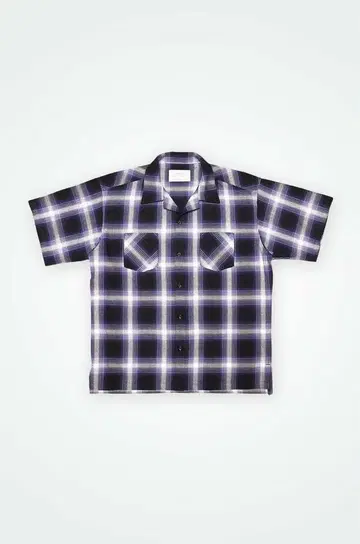 반액 이하 Rafu Box short sleeve shirt purple