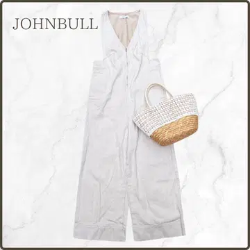 JOHNBULL 2025년 데님 살로펫 와이드 팬츠 V넥 일본제 M