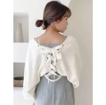 dazzlin 빅 레이스업 숏 가디건