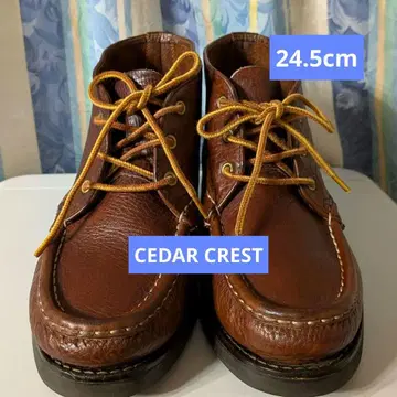 CEDAR CREST 천연 가죽 하이컷 부츠 24.5cm