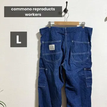코모노리 프로덕츠 워커즈 얇은 소재 데님 L 일본제