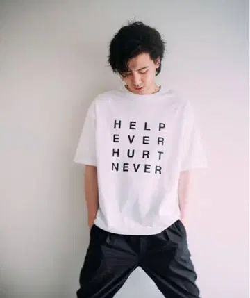 후지이 카제 HELP EVER HURT NEVER 티셔츠 L 사이즈