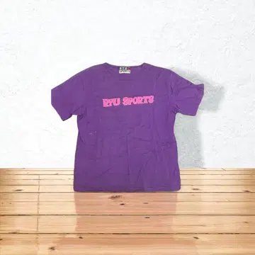 RYU SPORTS 빅 티셔츠 보라색 백 패턴