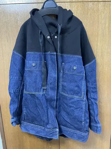 AULA 후드 부착 데님 자켓 사이즈 0