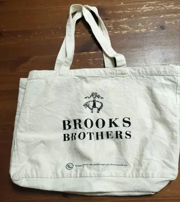 BROOKS BROTHERS 로고 토트백 아이보리