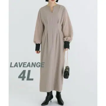 LAVEANGE 자카드 커프스 드레스 4L
