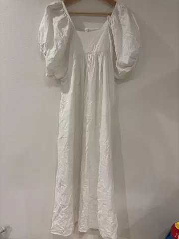 MOUSSY 퍼프 슬리브 화이트 롱 원피스 2