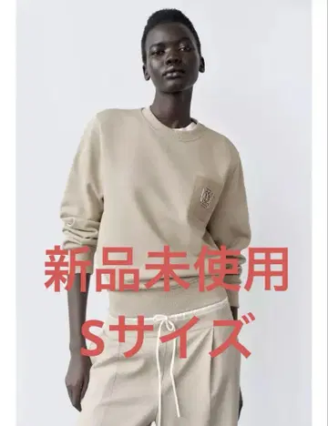 자라 브로치 맨투맨 셔츠 S