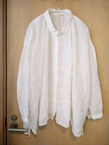 NUEVO BLANCA 화이트 린넨 긴팔 블라우스
