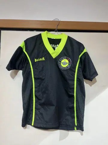 BARUS 축구 티셔츠 블랙 형광 그린