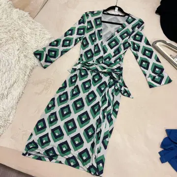 DVF 랩 원피스 긴팔