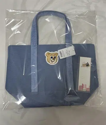 미사용 미개봉 페이러 올드 테디 와펜 토트백 라이트 블루