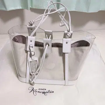 긴자 카네마츠 클리어 백 가로