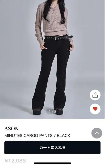 ASON MINUTES CARGO PANTS 블랙