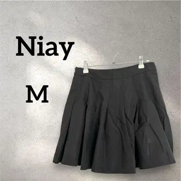 Niay [M] 플리츠 스커트 블랙
