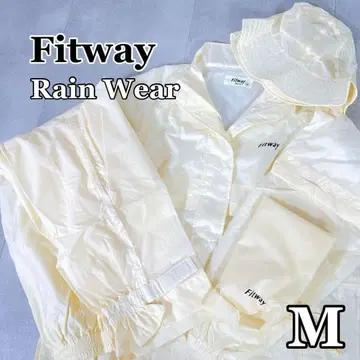 X069 Fitway 여성용 골프 레인웨어 우비 베이지 상하의 세트