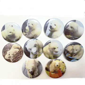 야기야마 북극곰 쌍둥이 캔뱃지