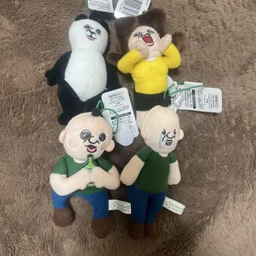 판판군의 일상 봉제 인형 키홀더 4종 세트