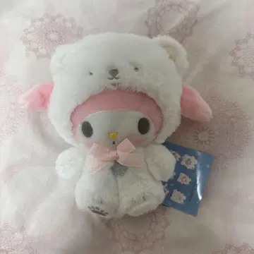 산리오 마이멜로디 봉제 인형 북극곰 시로쿠마 스노우 더그 포함