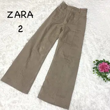자라 M 치노 팬츠 와이드 팬츠 베이지 새상품급 스트레치 탁월 코튼