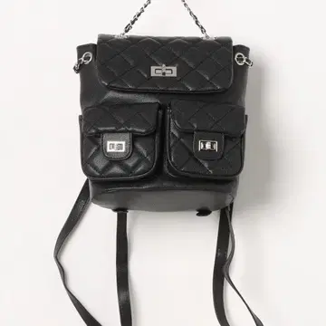 ZOZOTOWN ammy. 퀼팅 체인 미니 백팩 블랙