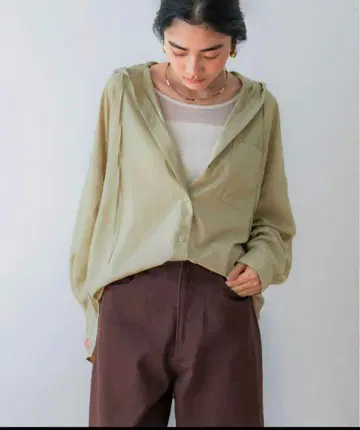 crewre 풀달 스팬 후드 셔츠 size1