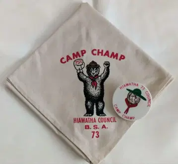 BSA 네커치프 손수건 HIAWATHA COUNCIL 73 곰