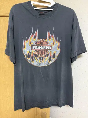 HARLEY-DAVIDSON 프레임 프린트 티셔츠 XL