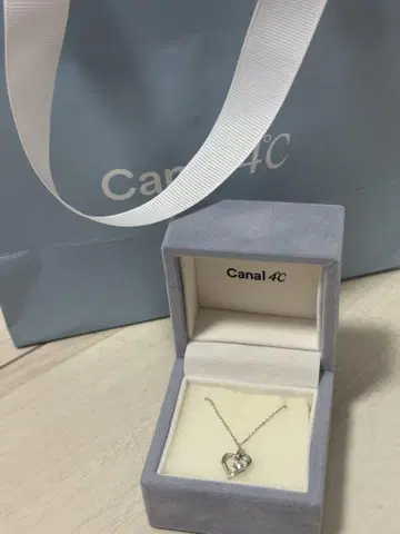 Canal 4C 하트 모양 실버 목걸이