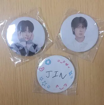 RUNSEOKJIN 캡슐 토이 캔뱃지 JIN 3종 세트