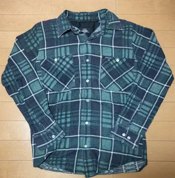 dickies 디키즈 프린트 플란넬 빈티지 스타일 M 그린 계열