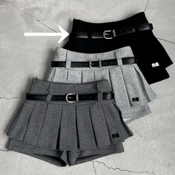 플리츠 미니 스커트 블랙 한국 패션 menot