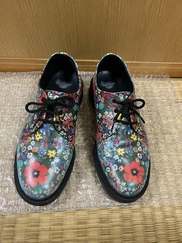 Dr. Martens 1461 꽃무늬 가죽 3홀 신발 UK5