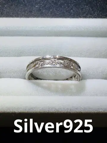 Silver925 조각 반지 여성용 11호 3.7mm 폭