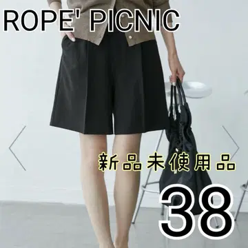 익명 배송 로페피크닉 미사용 새상품 하프턱 팬츠 38 블랙 검정