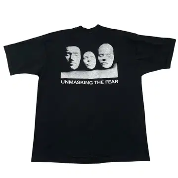 90s UNMASKING THE FEAR 그래픽 티셔츠