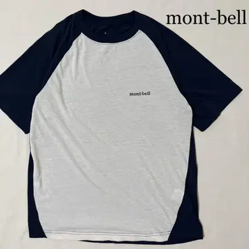 mont-bell 몽벨 로고 프린트 바이컬러 폴리에스테르 티셔츠