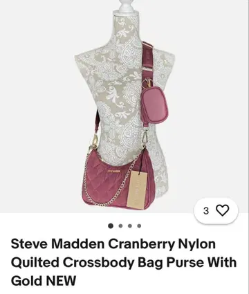 Steve Madden 크랜베리 나일론 크로스 바디 백